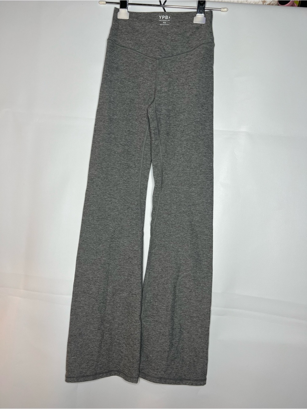 YPB Women's Gray Flared Leggings - Mid-Rise Stretch